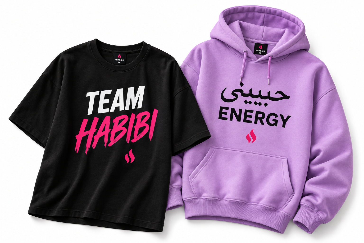 ARABICS® Wear — Team Habibi Shirt und Habibi Energy Hoodie
